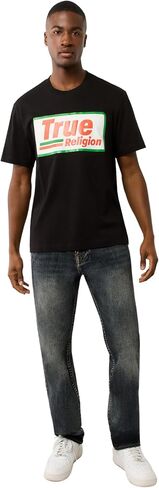 True Religion Men's Short Sleeve High Density Tee - Casual Crew Neck T-Shirt in Saudi Arabia