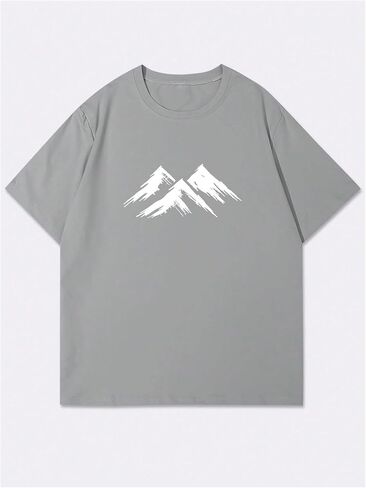 GORGLITTER Men's Mountain Graphic Tees Short Sleeve Crewneck T-Shirts Streetwear Shirt in Saudi Arabia
