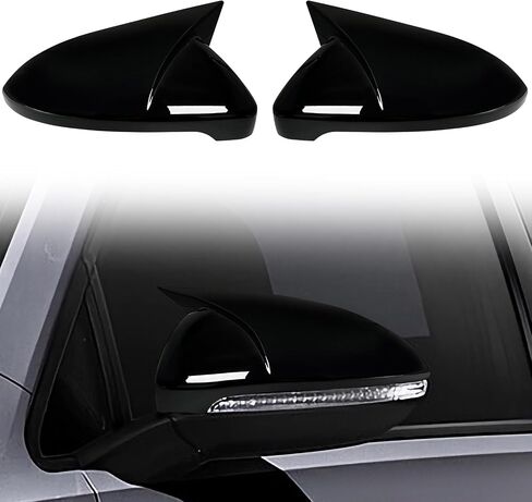 TOPUS Pair Side Mirror Cover Replacement for Volkswagen VW Golf MK7 MK7.5 GTI/GTD Hatchback 2015-2020 Car Reversing Exterior Rear View Mirror Housing 5G0857537 5G0857538 Gloss Black in Saudi Arabia