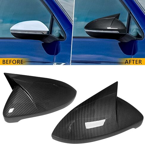 TOPUS Pair Side Mirror Cover Replacement for Volkswagen VW Golf MK7 MK7.5 GTI/GTD Hatchback 2015-2020 Car Reversing Exterior Rear View Mirror Housing 5G0857537 5G0857538 Gloss Black in Saudi Arabia