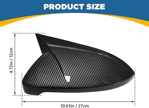 TOPUS Pair Side Mirror Cover Replacement for Volkswagen VW Golf MK7 MK7.5 GTI/GTD Hatchback 2015-2020 Car Reversing Exterior Rear View Mirror Housing 5G0857537 5G0857538 Gloss Black in Saudi Arabia