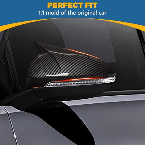 TOPUS Pair Side Mirror Cover Replacement for Volkswagen VW Golf MK7 MK7.5 GTI/GTD Hatchback 2015-2020 Car Reversing Exterior Rear View Mirror Housing 5G0857537 5G0857538 Gloss Black in Saudi Arabia