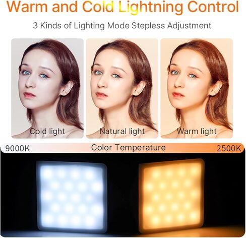 ULANZI VL49 Pro RGB Video Light, Mini Rechargeable LED Camera 360° Full Color Portable,2500-9000K Dimmable LED Panel Lamp w LCD Display,Photography Lighting Support Magnetic Attraction in Kuwait