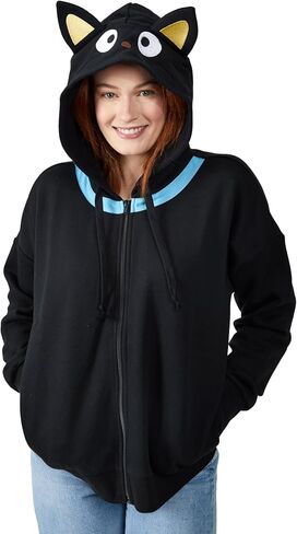 BioWorld Chococat Cosplay Long Sleeve Women's Black Zip Hoodie in Saudi Arabia