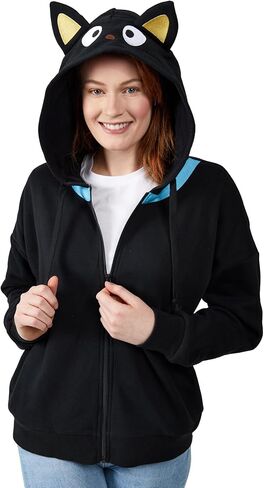 BioWorld Chococat Cosplay Long Sleeve Women's Black Zip Hoodie in Saudi Arabia