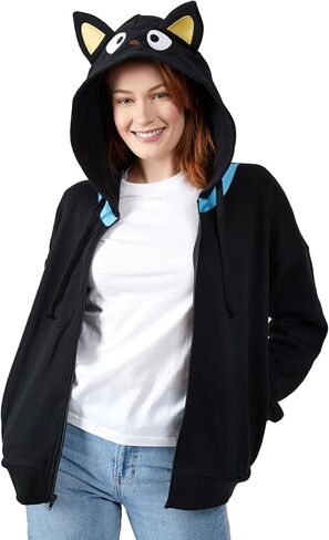 BioWorld Chococat Cosplay Long Sleeve Women's Black Zip Hoodie in Saudi Arabia