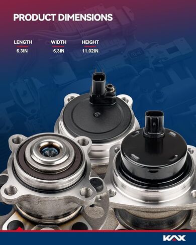 Kax 513253 2PCS محمل العجلات الأمامية وتجميع المحور الملائمة لعام 2006-2013 VW Jetta ، للفترة 2009-2010،2012-2021 VW Passat ، 5 Lug in Saudi Arabia