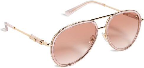 Versace Women's Classic Aviator Sunglasses, Pink/Brown, One Size in Saudi Arabia