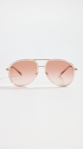 Versace Women's Classic Aviator Sunglasses, Pink/Brown, One Size in Saudi Arabia