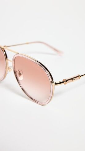 Versace Women's Classic Aviator Sunglasses, Pink/Brown, One Size in Saudi Arabia