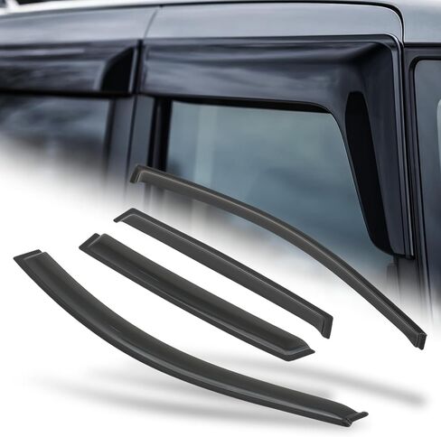 M-AUTO Window Visors Rain Guards Shields Compatible with 03-08 Pontiac Vibe, 03-08 Toyota Matrix, Tape-On Rain Guards Shields, 4 PCs in Saudi Arabia
