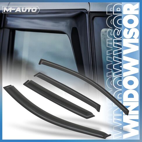 M-AUTO Window Visors Rain Guards Shields Compatible with 03-08 Pontiac Vibe, 03-08 Toyota Matrix, Tape-On Rain Guards Shields, 4 PCs in Saudi Arabia