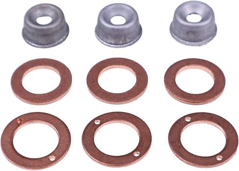 3PCS Cylinder Injector Washer Heat Shield 19077-53650 15841-53622 15221-94020 Compatible with Kubota Engine D750 D850 D1463 D1503 V1305 V1505 in Saudi Arabia