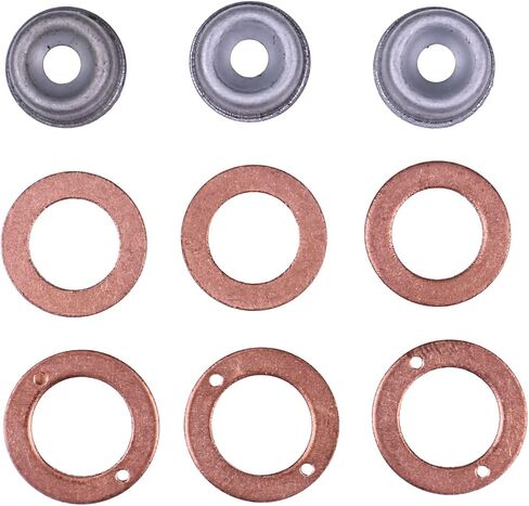 3PCS Cylinder Injector Washer Heat Shield 19077-53650 15841-53622 15221-94020 Compatible with Kubota Engine D750 D850 D1463 D1503 V1305 V1505 in Saudi Arabia