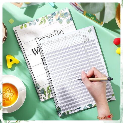 Faccito Teacher Record Book, 8.3'' x 11'' Record Book Undated Attendance Register Book Grade Book Student Roster Monthly Reminders Record Grading Chart Gifts for School Office Home (Map Style) in Saudi Arabia
