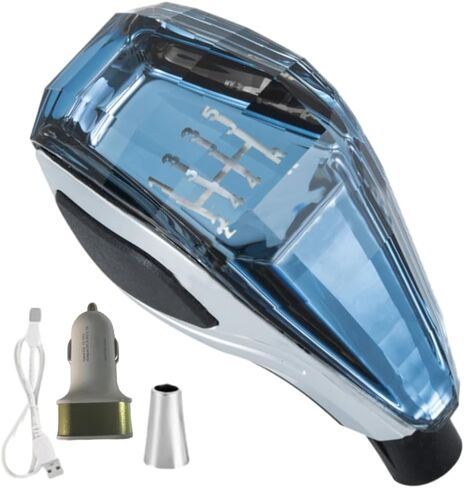 Gear Shift Knob, ABS Illuminated Gear Shift Knob, Compatible with Most Five-Speed Manual Transmission Vehicles Without Button-Activated Shifters in Saudi Arabia