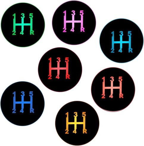Gear Shift Knob, ABS Illuminated Gear Shift Knob, Compatible with Most Five-Speed Manual Transmission Vehicles Without Button-Activated Shifters in Saudi Arabia