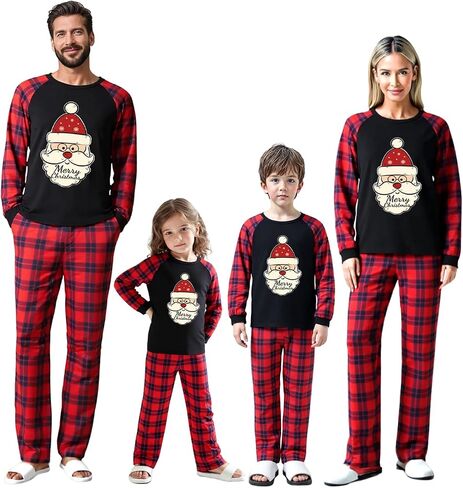 Family Christmas Match Pajamas Set Christmas Family Matching Pjs Sets With Pocket in Saudi Arabia