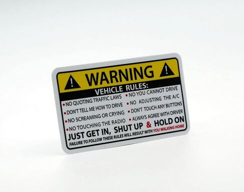 Funny Vehicle Safety Warning Rules Sticker Adhesive Vinyl for Car Truck Window Graphic Bumper in Saudi Arabia
