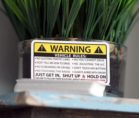 Funny Vehicle Safety Warning Rules Sticker Adhesive Vinyl for Car Truck Window Graphic Bumper in Saudi Arabia