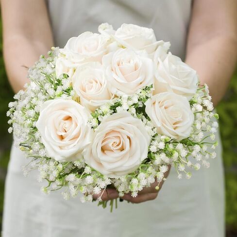 150 Pcs Artificial Flowers,Babys Breath Artificial Flowers,Fake White Babys Breath Flowers Artificial Bulk,150 Pcs Real Touch Flowers for Wedding Party Home Garden Decoration (150) in Saudi Arabia