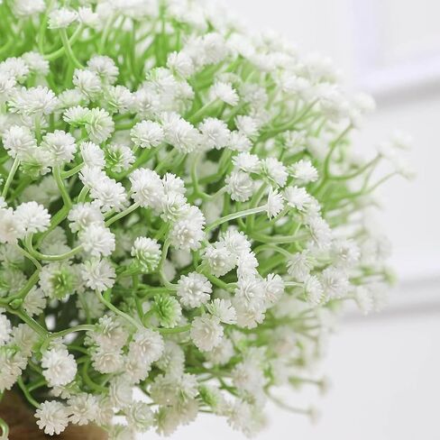 150 Pcs Artificial Flowers,Babys Breath Artificial Flowers,Fake White Babys Breath Flowers Artificial Bulk,150 Pcs Real Touch Flowers for Wedding Party Home Garden Decoration (150) in Saudi Arabia