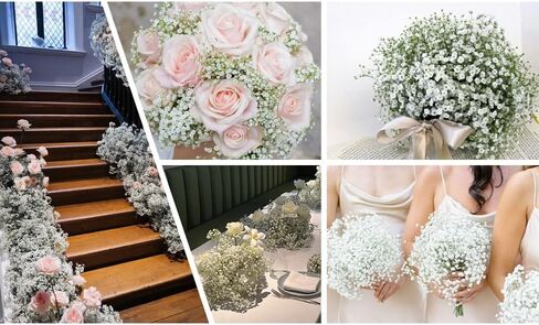 150 Pcs Artificial Flowers,Babys Breath Artificial Flowers,Fake White Babys Breath Flowers Artificial Bulk,150 Pcs Real Touch Flowers for Wedding Party Home Garden Decoration (150) in Saudi Arabia