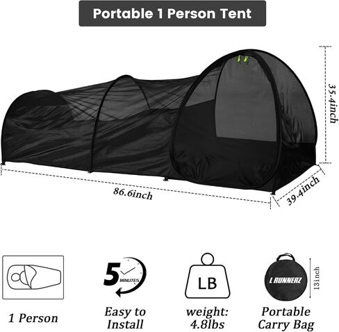 One Person Tent, Ultralight Pop Up Bivy Tent for Camping, Backpacking & Trekking, Backpacking Cover with Rainfly, Rainproof & Waterproof in Saudi Arabia