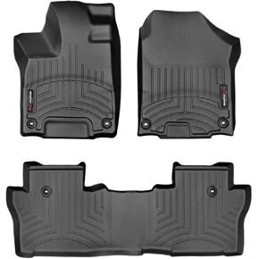 WeatherTech Custom Fit FloorLiners for Honda Passport, Pilot (8-Passenger) - 1st & 2nd Row (44839-1-2), Black in Kuwait