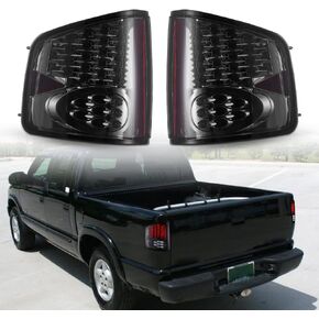 Nixon Offroad Tail Lights for 1999-2002 Chevrolet Chevy S10 / GMC Sonoma 1994-2004 / Isuzu Hombre 1996-2000 Tail Lamps LED Rear Lights Car Rear Lamps Assembly Replacement (Chrome Housing/Smoke Lens) in Kuwait