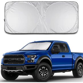 Car Windshield Sun Shade Durable 210T Polyester Heat Block UV Protection Sunshades - Sunlight Blocker Reflective Sun Visor Car Window Shade Easy Storage Sunshade Vehicle Accessories (Medium) in Saudi Arabia