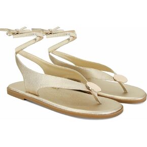 Flat Sandals for Women Strappy Sandals Comfortable Dressy Beach Flip Flop Slides Thong Sandals for Women with Metal Circular in Saudi Arabia