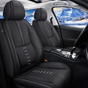 2PCS Front Car Seat Covers Fit for BMW 3 Series 2009-2018 & 5 Series 2008-2024 & 7 Series 2011-2024 Faux Leather Seat Cover 3Series Waterproof Seat Cushion Protector (Beige) in Kuwait