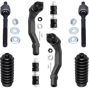 Detroit Axle - Front 8pc Suspension Kit for 1988-1991 Honda Civic CRX 1989 1990, 4 Inner Outer Tie Rods 2 Sway Bar Links 2 Boots Replacement in Kuwait