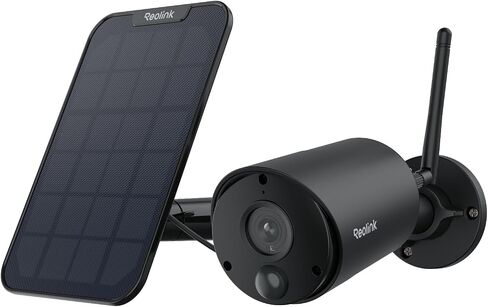 REOLINK Argus Eco+SP - كاميرات أمان لاسلكية تعمل بالطاقة الشمسية 2K في الهواء الطلق، رؤية ليلية 3 ميجابكسل، اكتشاف الإنسان/المركبة، كاميرا أمان منزلية لاسلكية تعمل بالطاقة الشمسية تعمل مع Alexa، متوافق مع Home Hub in Kuwait
