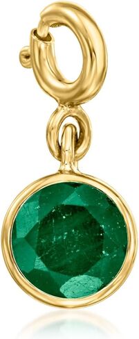 Ross -Simons April/White Topaz - Round Birthstone Charm بالذهب 18kt على الجنيه الاسترليني in Saudi Arabia