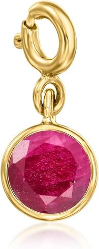 Ross -Simons April/White Topaz - Round Birthstone Charm بالذهب 18kt على الجنيه الاسترليني in Saudi Arabia
