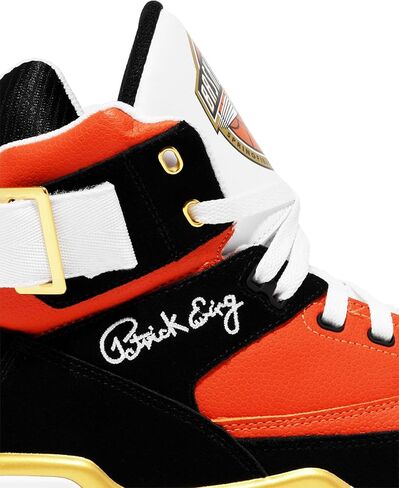 Ewing Patrick Athletics 33 Hi x Fameball Hall of Fame Orange/Black/Gold - أحذية رياضية قديمة مع تفاصيل القاعة الشهيرة in Kuwait