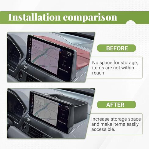 درج تخزين DASH متوافق مع 2026 Honda Passport INTORIORSORIES ، Cender Console Dashboard منظم حامل مثبت خلف الشاشة (FIT 12.3 بوصة الشاشة اللمس فقط) in Saudi Arabia