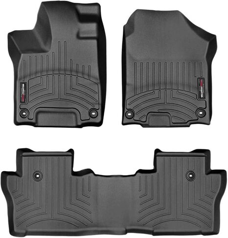 Weathertech مخصص FIRELLONERS لـ Honda Passport ، Pilot (8-Partenger)-الصف الأول والثاني (44839-1-2) ، أسود in Kuwait