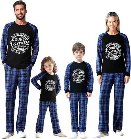 Family Christmas Match Pajamas Set Christmas Family Matching Pjs Sets With Pocket in Saudi Arabia