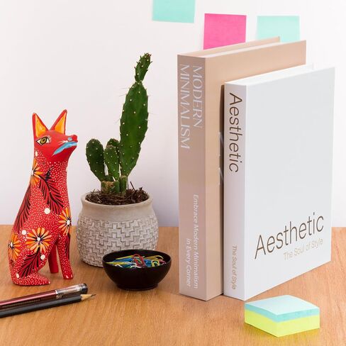 WATINC Decorative Books for Home Decor - 2pcs Aesthetic Decorative Storage Boxes for Bookshelf, Modern Fake Books Decoration for Living Room Office Bedroom Mantle Entryway Coffee Table Décor Gift Idea in Saudi Arabia