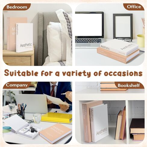 WATINC Decorative Books for Home Decor - 2pcs Aesthetic Decorative Storage Boxes for Bookshelf, Modern Fake Books Decoration for Living Room Office Bedroom Mantle Entryway Coffee Table Décor Gift Idea in Saudi Arabia