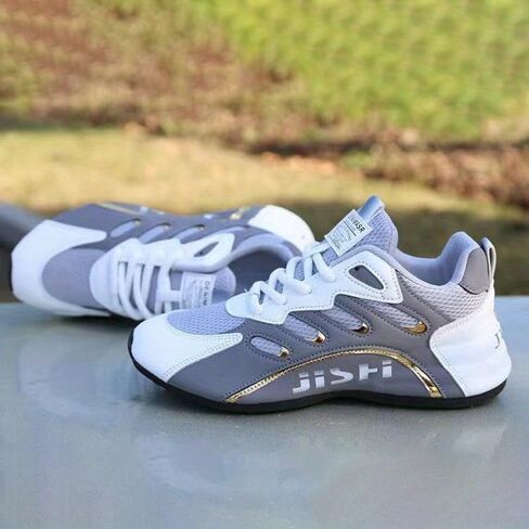 Men's Road Running Shoes - Stylish Geometric Pattern, Breathable Mesh Upper & Durable Rubber Sole, Lace-Up Closure, Low-Top Design for All-Season Outdoor Activities in Saudi Arabia