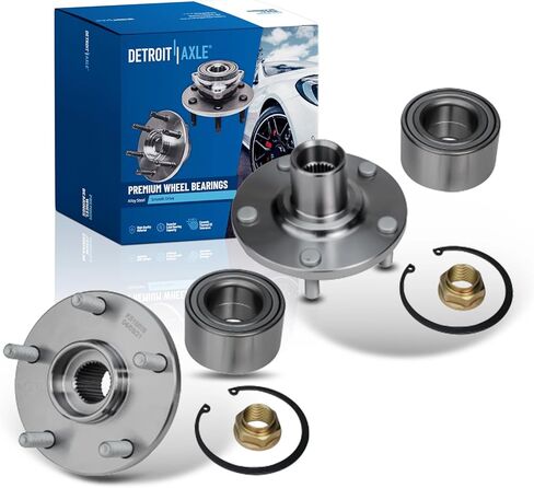 Detroit Axle - 2 Hubs Front Wheel Bearing for 1992-2003 Toyota Camry Sienna Avalara Solara eS300 Rx300 ، استبدال 1993 1995 1995 1996 1997 1998 1999 2000 2001 2002 Wheel Bearing and Hubs in Saudi Arabia