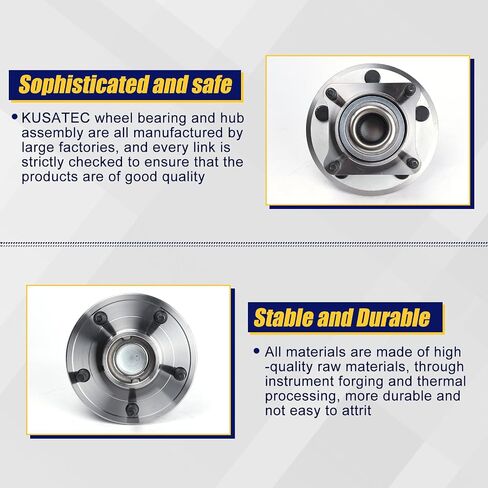 KUSATEC 512302 Rear Wheel Bearing and Hub Assembly Compatible with 2006-2010 Jeep Commander, 2005-2010 Grand Cherokee, 5 Lug Bolts w/ABS in Saudi Arabia
