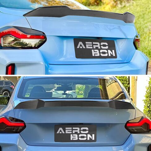 AeroBon Real Carbon Fiber Trunk Spoiler Compatible with 2022-2025 BMW 2 Series G42 Coupe and G87 M2 Spoiler (MP1 Style) in Saudi Arabia
