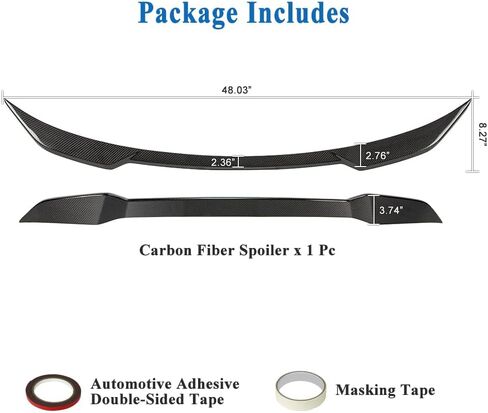 AeroBon Real Carbon Fiber Trunk Spoiler Compatible with 2022-2025 BMW 2 Series G42 Coupe and G87 M2 Spoiler (MP1 Style) in Saudi Arabia