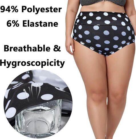 Women's Classic Plus Size Underwear Hipster Briefs Panties XL-5XL High Waisted Ladies Undies Black White Pattern in Kuwait