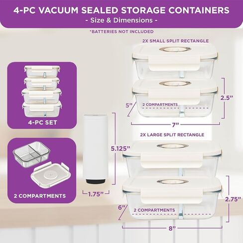 HOLDN’ STORAGE Electronic Vacuum Pump for Food Preservation, Quick-Seal Technology - Ideal for Marinating, Leftovers & Meal Prep in Kuwait